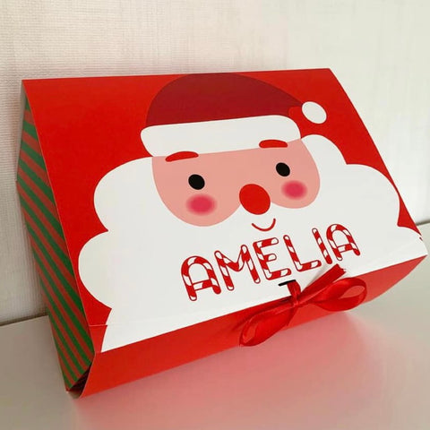 Santa Christmas Box red