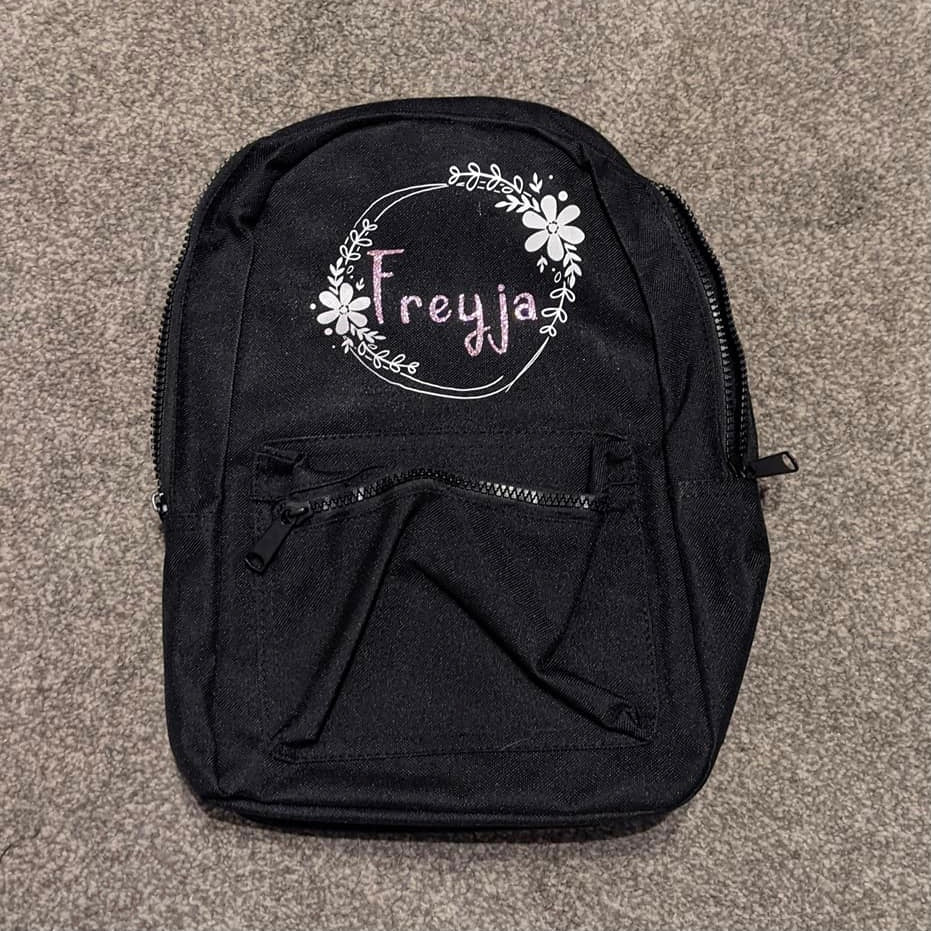 Mini black canvas backpack online