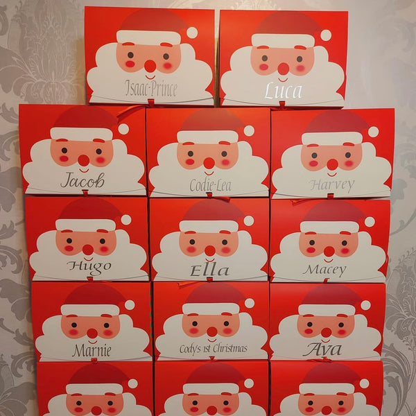 Santa Christmas Box red