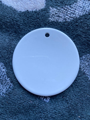 White Ceramic Double-Sided Sublimation Disc