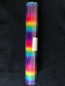 Fish-Scale Rainbow Holographic Vinyl