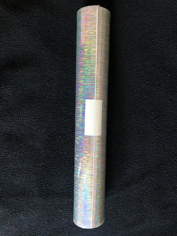 Brushed Holographic Silver Vinyl